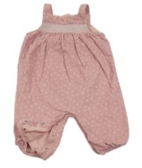 Starorůžové květované manšestrové podšité laclové kalhoty John Lewis