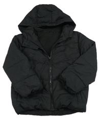 Černá šusťáková zimní bunda s kapucí St. Bernard