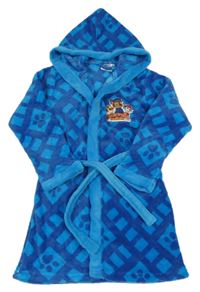 Modrý vzorovaný chlpatý župan s Paw Patrol a kapucňou Nickelodeon