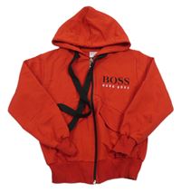 Červená prepínaci mikina s kapucí Hugo Boss