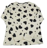 Krémové tričko so srdiečkami F&F