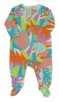 Bílo-barevný overal s listy Next