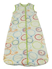 Bílý vzorovaný fleecový zateplený spací pytel Ikea