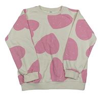 Smotanová mikina so srdiečkami Zara