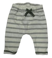 Smetanovo-zelené pruhované tepláky Next