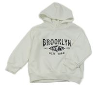 Biela mikina s nápisom a kapucňou Shein