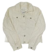 Nové - Smetanová riflová crop bunda Next