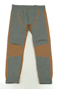 Khaki melírované spodní funkční kalhoty Lupilu