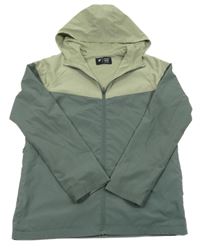 Khaki-zelená šusťáková jarní bunda s kapucí Primark