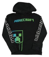 Čierna mikina s Minecraft a kapucňou George