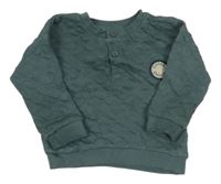 Tmavozelená prešívaná mikina s nášivkou Nutmeg