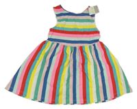 Nové - Farebné pruhované bavlnené šaty Primark