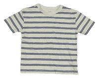 Bielo-tmavomodré pruhované tričko John Lewis