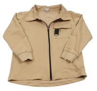 Hnedá prepínaci mikina s vreckom