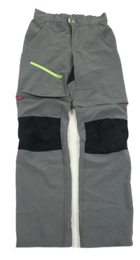 Šedo-černé outdoorové kalhoty s odepínacími nohavicemi RockTrail