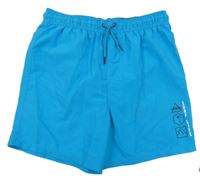 Modré plážové kraťasy s obrázky Yigga