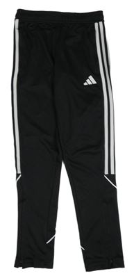 Čierne športové funkčné tepláky s logom Adidas