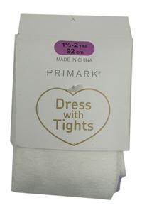 Nové - Bílé punčocháče Primark