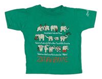 Zelené tričko so slonmi