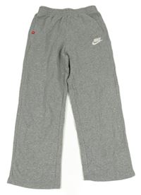 Sivé melírované široké tepláky s logom zn. Nike