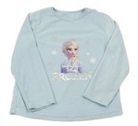 Svetlomodré plyšové pyžamové tričko s Elsou Disney