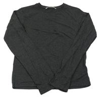 Antracitové melírované tričko