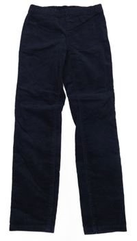 Tmavomodré elastické manšestráky H&M