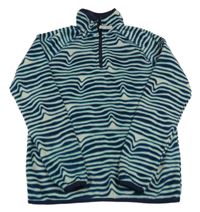 Modro-smetanová vzorovaná fleecová mikina craghoppers