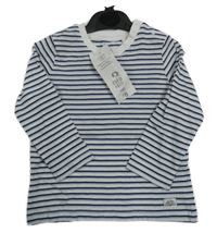 Nové - modro-biele pruhované tričko F&F