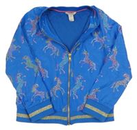 Modrý jarní šusťákový bomber s jednorožcami Monsoon