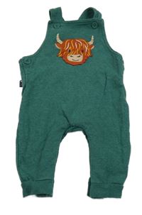 Tmavozelené laclové tepláky s býkem Jojo Maman Bébé