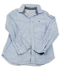 Bílo-modrá pruhovaná krepová košile H&M