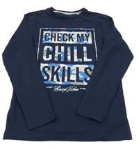 Tmavomodré pyžamové triko s nápisem C&A