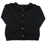 Čierny ľahký prepínaci sveter s volánikom Primark