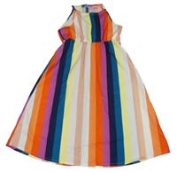 Farebné pruhované ľahké šaty shein