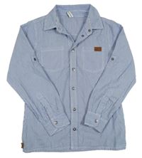 Modro-bílá pruhovaná košile s kapsami Yigga