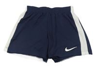 Tmavomodro-biele športové kraťasy s logom Nike
