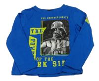 Modré tričko s nápisy Darth Vaderem - Star wars