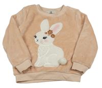 Ružová plyšová mikina s králikom C&A