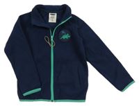 Tmavomodrá fleecová propínací mikina s diny Lily & Dan