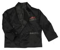 Čierne pruhované spoločenské sako