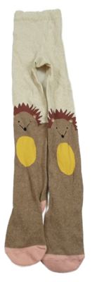 Béžové punčocháče s ježky Next