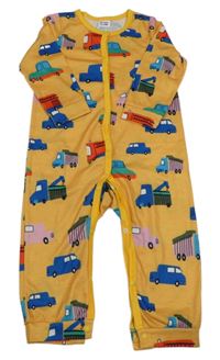 Hořčicový overal s auty