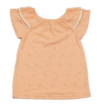 Neónově oranžové tričko s palmami