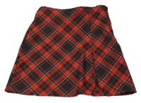 Červeno-čierno-biela kockovaná sukňa H&M