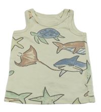 Béžové tielko s podmořským světem M&S