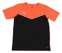 Černo-neonově růžové sportovní tričko s logem Puma