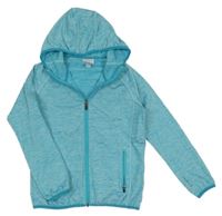 Světlemodrá melírovaná propínací sportovní mikina s kapucí Energetics