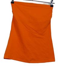 Dámský oranžový top bez ramínek Papaya 