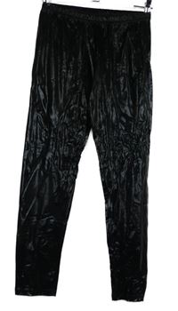 Dámske čierne potiahnuté é legíny